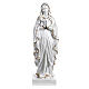 Nuestra Señora de Lourdes nacarada fibra de vidrio dorada s1