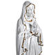 Nuestra Señora de Lourdes nacarada fibra de vidrio dorada s2