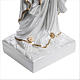 Nossa Senhora de Lourdes fibra vidro nacarada ouro 60 cm s3