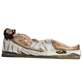 Jésus mort 140 cm fibre de verre colorée