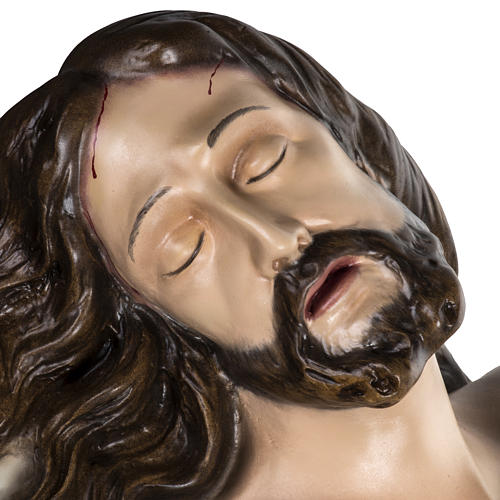 Deceased Jesus in painted fiberglass, 140 cm 2