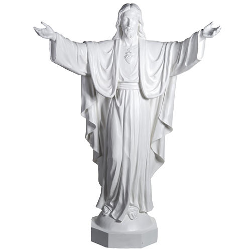 Cristo Redentor 200 cm fibra de vidro branca 1