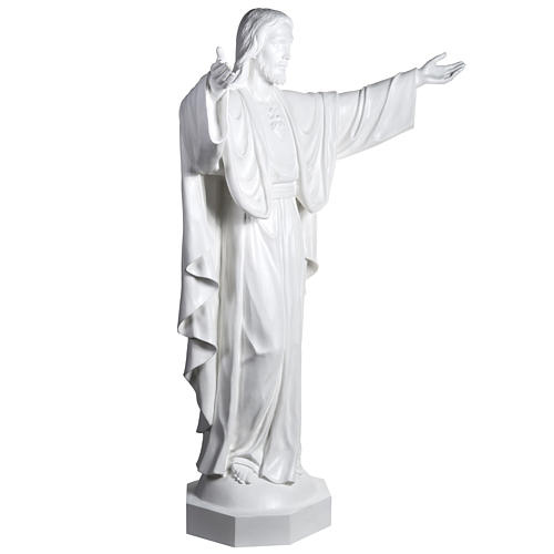 Cristo Redentor 200 cm fibra de vidro branca 5