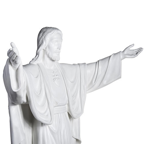 Cristo Redentor 200 cm fibra de vidro branca 6