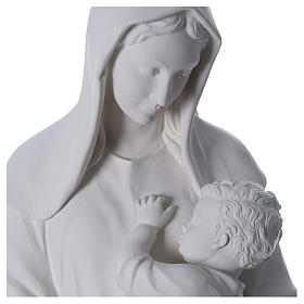 Vierge à l'enfant 170 cm fibre de verre blanche