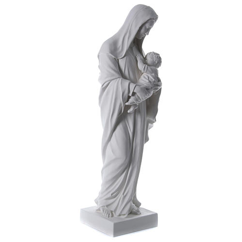 Virgem Maria com menino 170 cm fibra de vidro branca 5