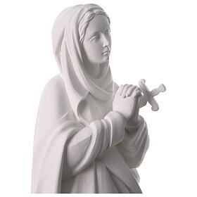 Virgen de los Dolores cm. 80 fibra de vidrio blanca