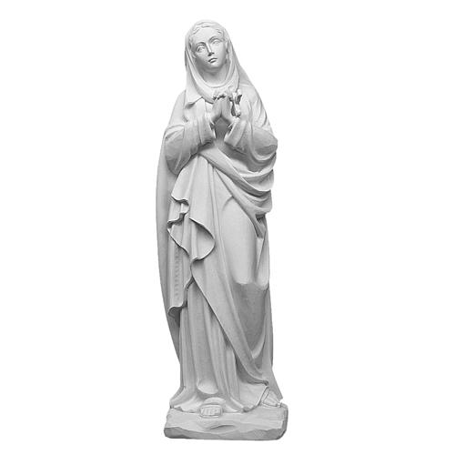 Virgen de los Dolores cm. 80 fibra de vidrio blanca 1