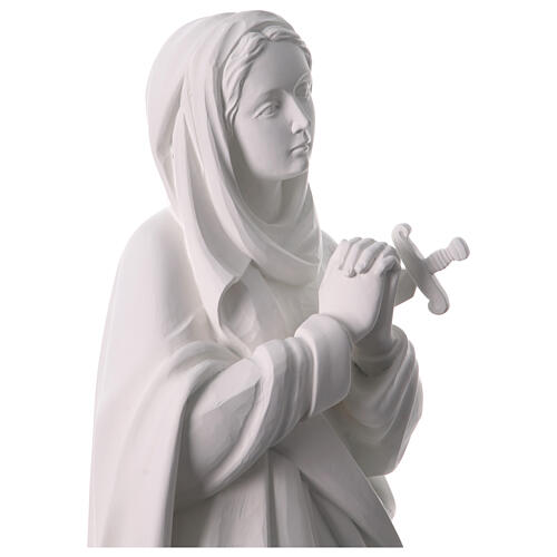 Virgen de los Dolores cm. 80 fibra de vidrio blanca 2