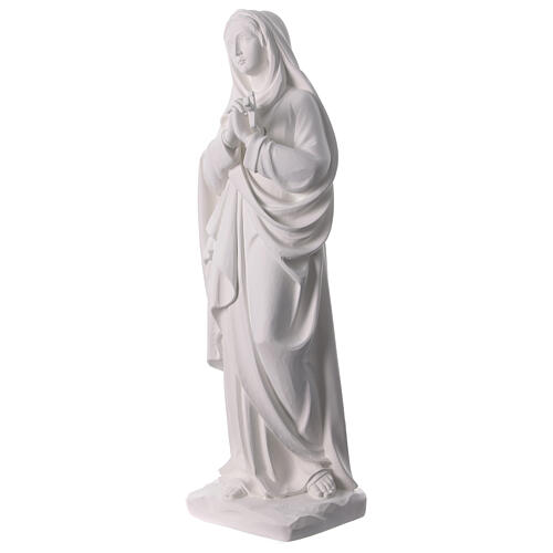 Virgen de los Dolores cm. 80 fibra de vidrio blanca 3
