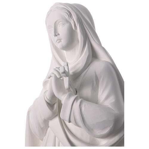 Virgen de los Dolores cm. 80 fibra de vidrio blanca 4