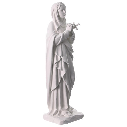 Virgen de los Dolores cm. 80 fibra de vidrio blanca 5
