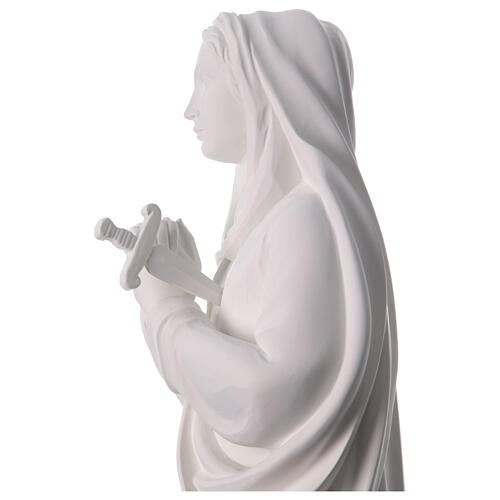 Virgen de los Dolores cm. 80 fibra de vidrio blanca 8