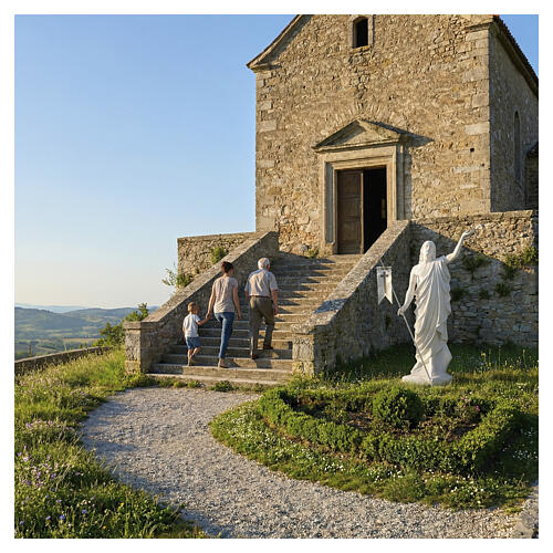 Auferstandener Christus, 130 cm, weißes Fiberglas 2