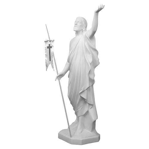 Christ ressuscité 130 cm fibre de verre blanche 5