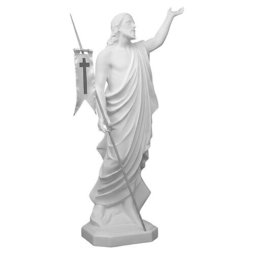 Cristo Ressuscitado 130 cm fibra vidro branca 4