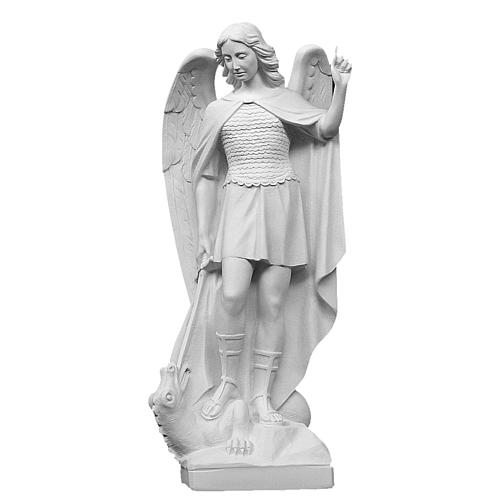 Saint Michel archange 180 cm fibre de verre blanche 1