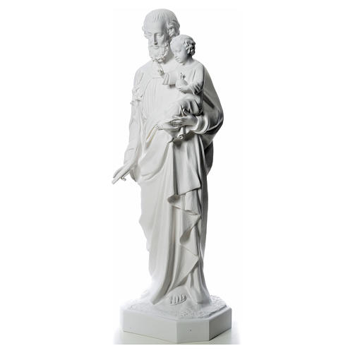 Saint Joseph statue in white fibreglass, 160 cm 2