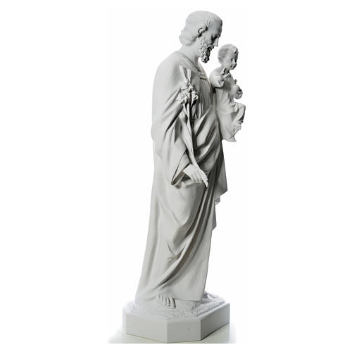 Saint Joseph statue in white fibreglass, 160 cm 4