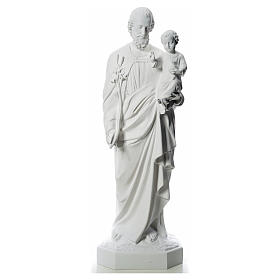 Saint Joseph statue in white fiberglass, 160 cm
