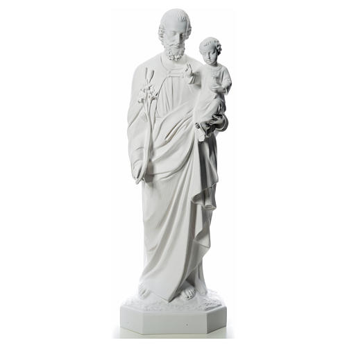 Saint Joseph statue in white fiberglass, 160 cm 1