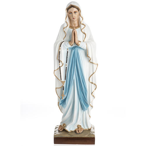 Notre-Dame de Lourdes 60 cm fibre de verre colorée 1