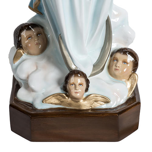 Statue Vierge de l'assomption 100 cm fibre de verre lucide 4