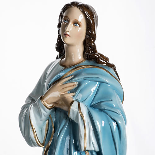 Statue Vierge de l'assomption 100 cm fibre de verre lucide 9