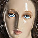 Statue Vierge de l'assomption 100 cm fibre de verre lucide s11