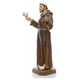Saint Francis statue in fiberglass 170cm for outdoor use