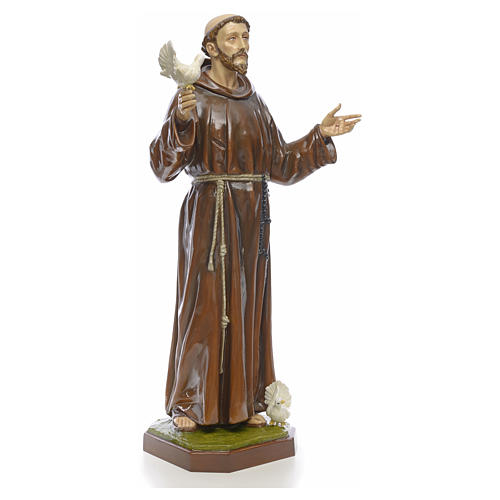 Saint Francis statue in fiberglass 170cm for outdoor use 4
