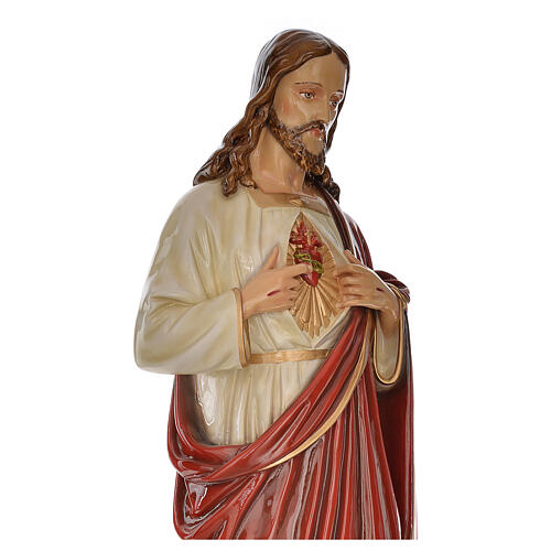 Sacred Heart of Jesus statue in fiberglass for outdoors use 130c 6