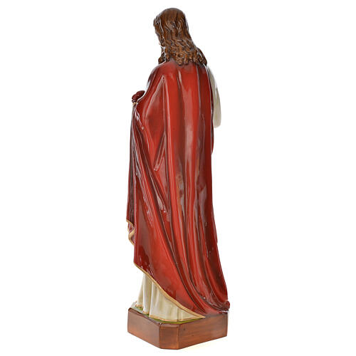 Sacro Cuore Gesù 130 cm vetroresina colorata per esterno 7