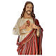 Sacro Cuore Gesù 130 cm vetroresina colorata per esterno s2