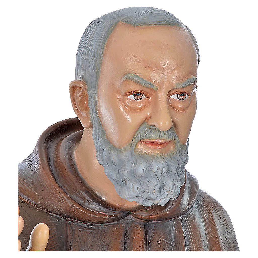 Padre Pio of Pietralcina statue in painted fiberglass 175cm online sales on HOLYART.co.uk Padre Pio of Pietralcina statue in painted fiberglass 175cm online sales on HOLYART.co.uk