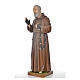 Père Pio en fibre de verre peinte 175 cm s9