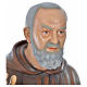 Père Pio en fibre de verre peinte 175 cm s12