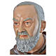 Père Pio en fibre de verre peinte 175 cm s14