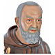 Père Pio en fibre de verre peinte 175 cm s5
