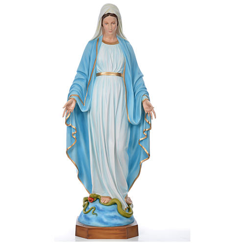 Virgen Inmaculada 180 cm. fibra de vidrio coloreada 1