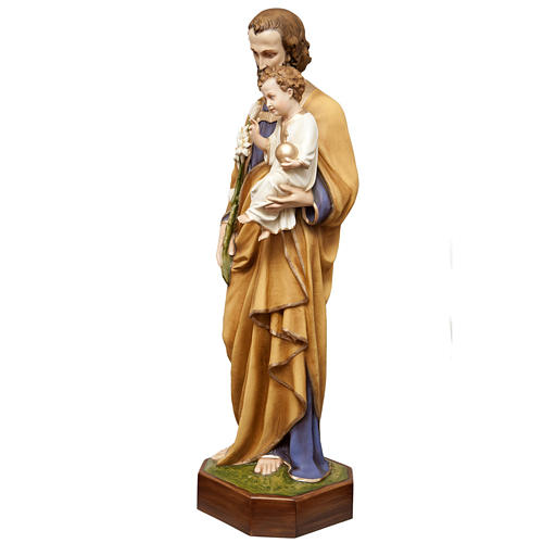 Święty Józef z Dzieciątkiem 130 cm włókno szklane malowana 5