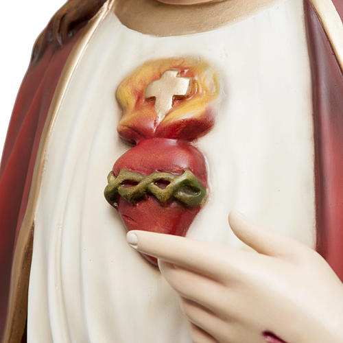 Sacred Heart of Jesus statue in painted fiberglass 165cm 5