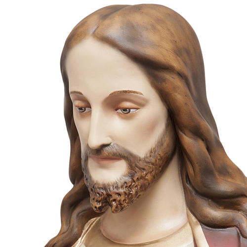 Sacro Cuore di Gesù 165 cm vetroresina dipinta 4