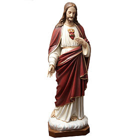 Coração Sagrado Jesus 165 cm fibra de vidro pintada