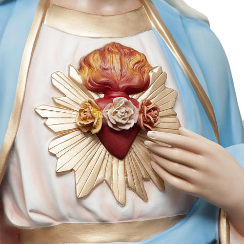 Coração Sagrado de Maria 165 cm fibra de vidro pintada 3