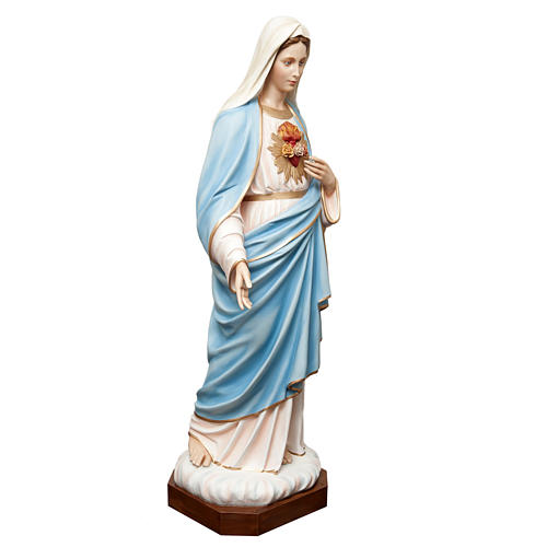 Coração Sagrado de Maria 165 cm fibra de vidro pintada 5