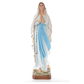 Nuestra Señora de Lourdes 100 cm. fibra de vidrio coloreada