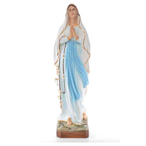 Nuestra Señora de Lourdes 100 cm. fibra de vidrio coloreada 1