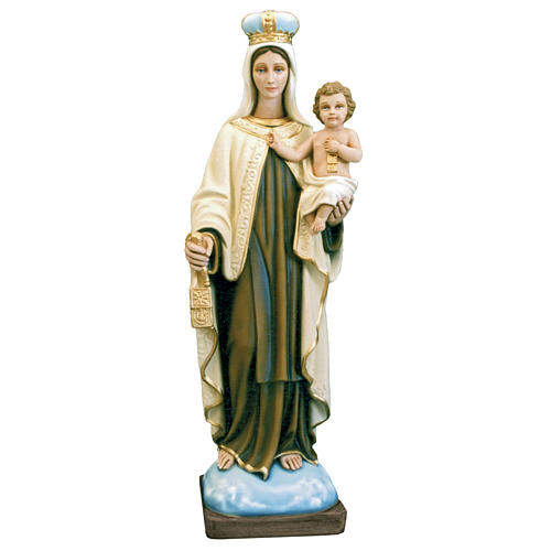 Virgen del Carmen 80 cm. fibra de vidrio coloreada 1