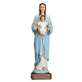 Virgin Mary with baby, statue in painted fiberglass, 110cm